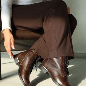 Класичні черевики коричневі демі — натуральна шкіра (vm-2555-09k)