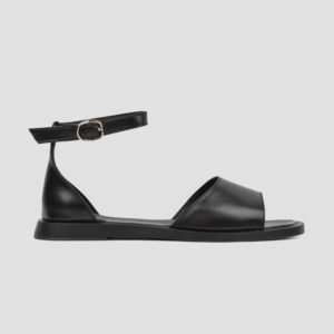 Жіночі чорні шкіряні босоніжки (vm-110-35ch)