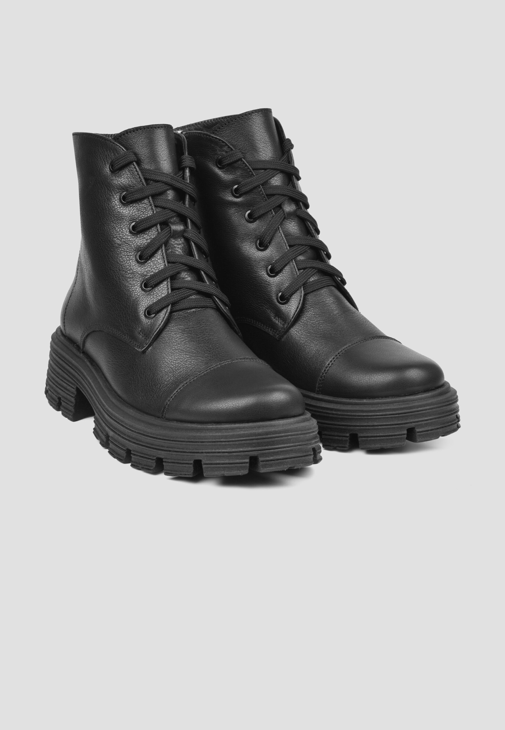 Зимові черевики з чорної м’якої шкіри (vm-astra-39ch) - Зображення 3