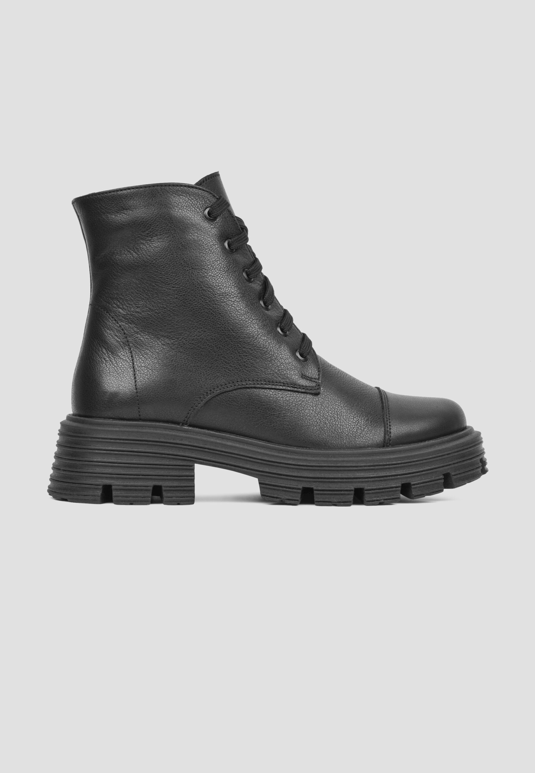 Зимові черевики з чорної м’якої шкіри (vm-astra-39ch)