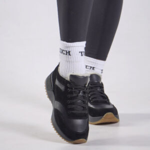 Зимові кросівки чорні — шкіра та замша (vm-176-47ch)