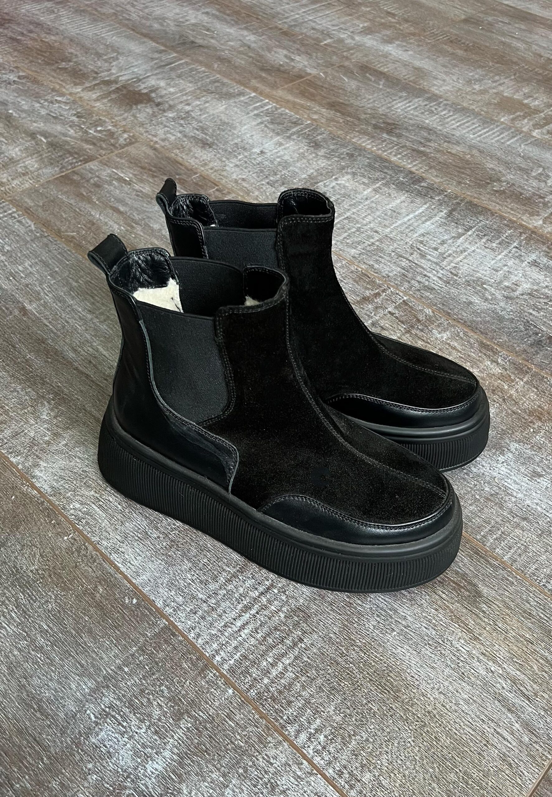 Зимові черевики челсі з натуральної шкіри та замші (vm-astra-76) - Зображення 3