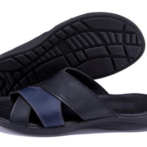 Чоловічі шкіряні літні шльопанці-сланці Е-series Biom Blue