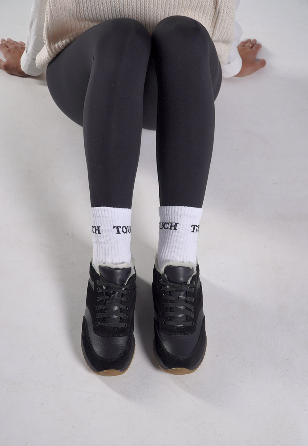 Зимові кросівки чорні — шкіра та замша (vm-176-47ch) - Зображення 2