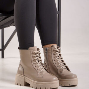 Зимові беж черевики — натуральна шкіра (vm-astra-65bk)