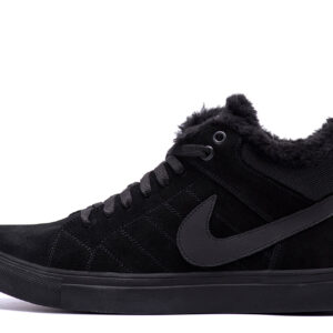 Чоловічі зимові шкіряні черевики Nike Black (N8-2 бот)