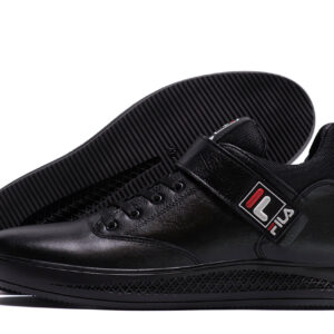 Чоловічі зимові шкіряні черевики FILA Black (F 110-1(т))