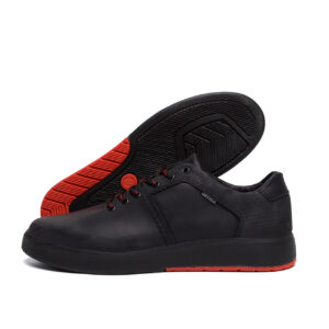 Чоловічі шкіряні кеди ORTEGA Aircross Black and Red