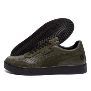 Чоловічі літні шкіряні кеди Pm FERRARI перфорація