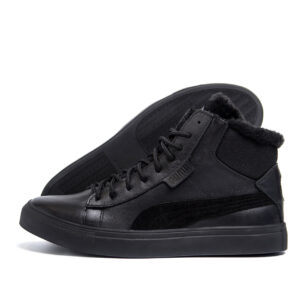 Чоловічі зимові черевики Pm Black Leather (P26-1 бот)