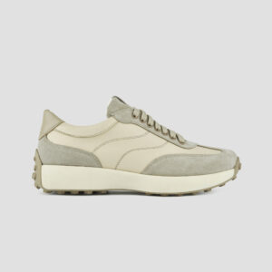 Бежеві кросівки жіночі в комбінації шкіра та замша (vm-om-16b1)