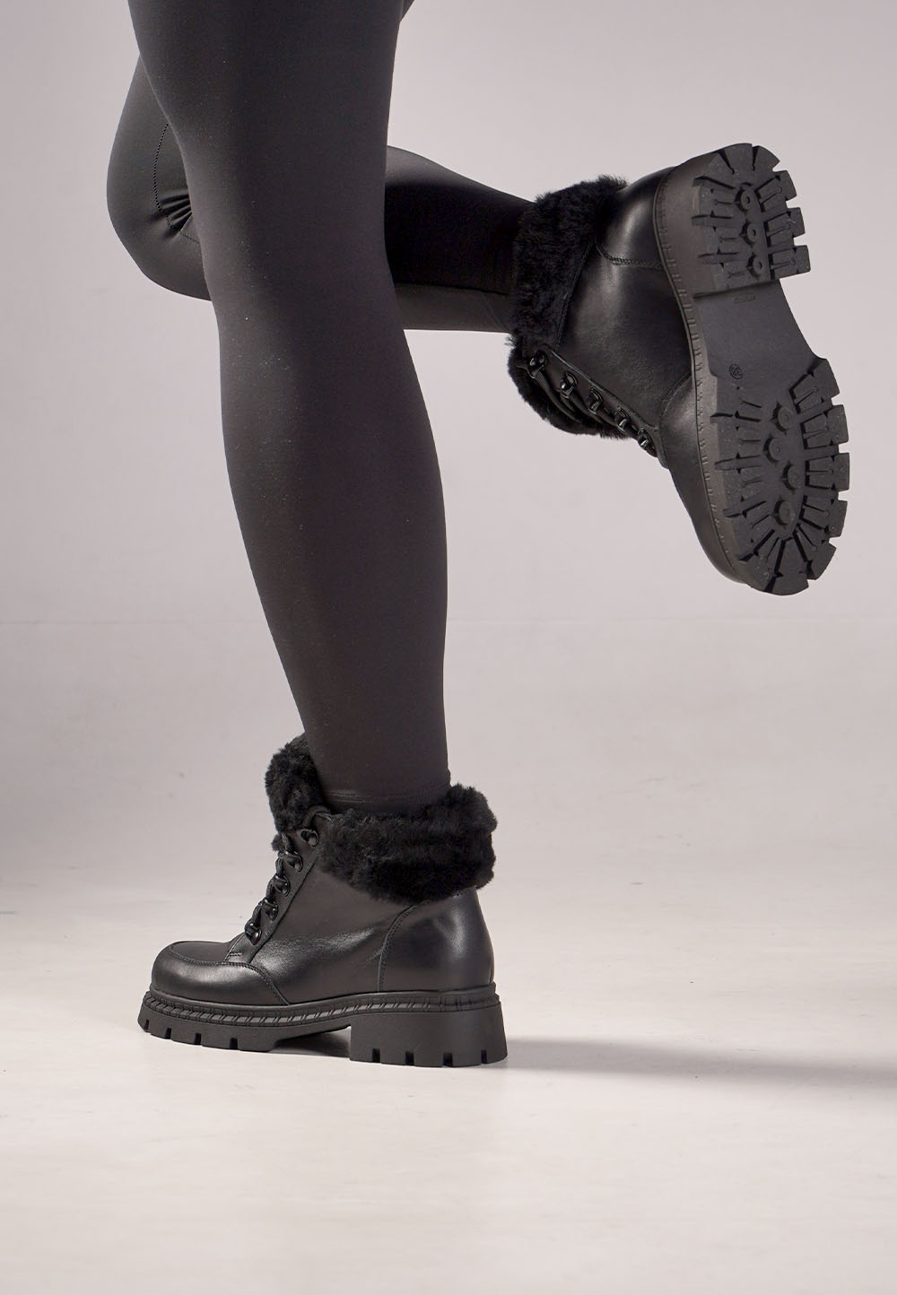 Шкіряні зимові короткі черевики (vm-astra-73) - Зображення 5