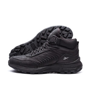 Чоловічі зимові шкіряні черевики Reebok Classic Black (R-07чорн бот)