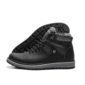 Чоловічі зимові шкіряні черевики BARZONI Black Flotar (333ч.)