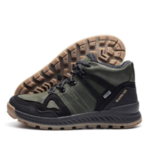 Чоловічі зимові шкіряні кросівки Е-series Clasic Olive (ed ол бот)