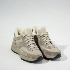 Зимові кросівки світлі — шкіра та замша (vm-176-47)