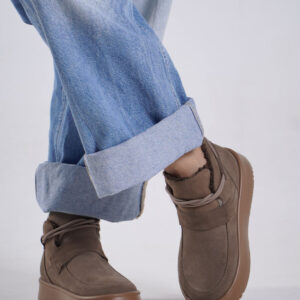 Зимові черевики замшеві карамельного кольору (vm-ug-062)