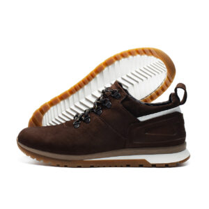 Чоловічі шкіряні коричневі кросівки Hamma