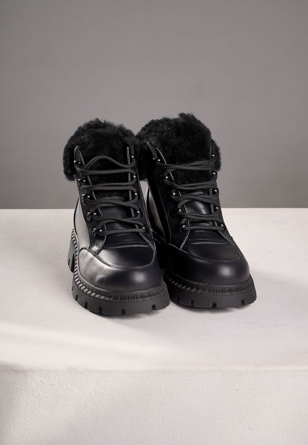 Шкіряні зимові короткі черевики (vm-astra-73) - Зображення 2