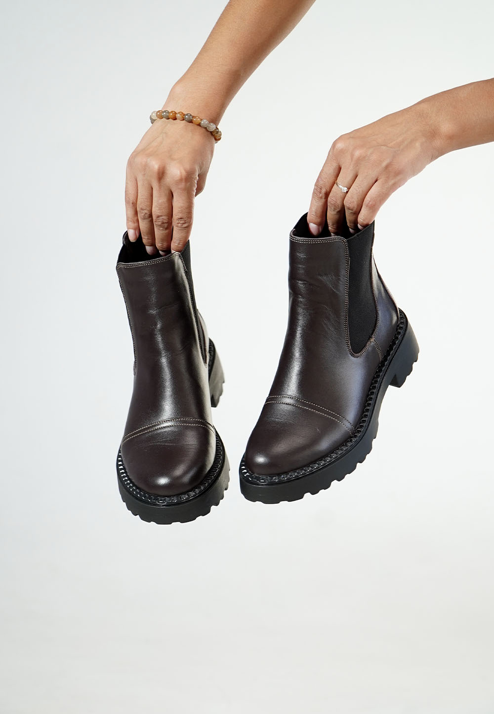 Демісезонні коричневі шкіряні челсі (vm-1018-11k) - Зображення 2