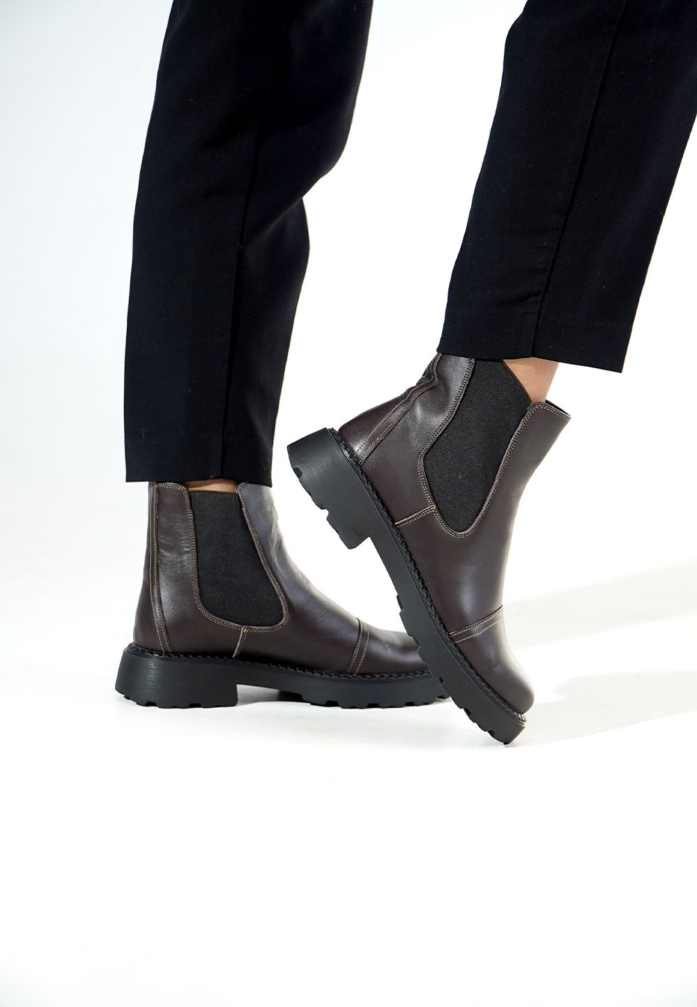 Демісезонні коричневі шкіряні челсі (vm-1018-11k) - Зображення 3