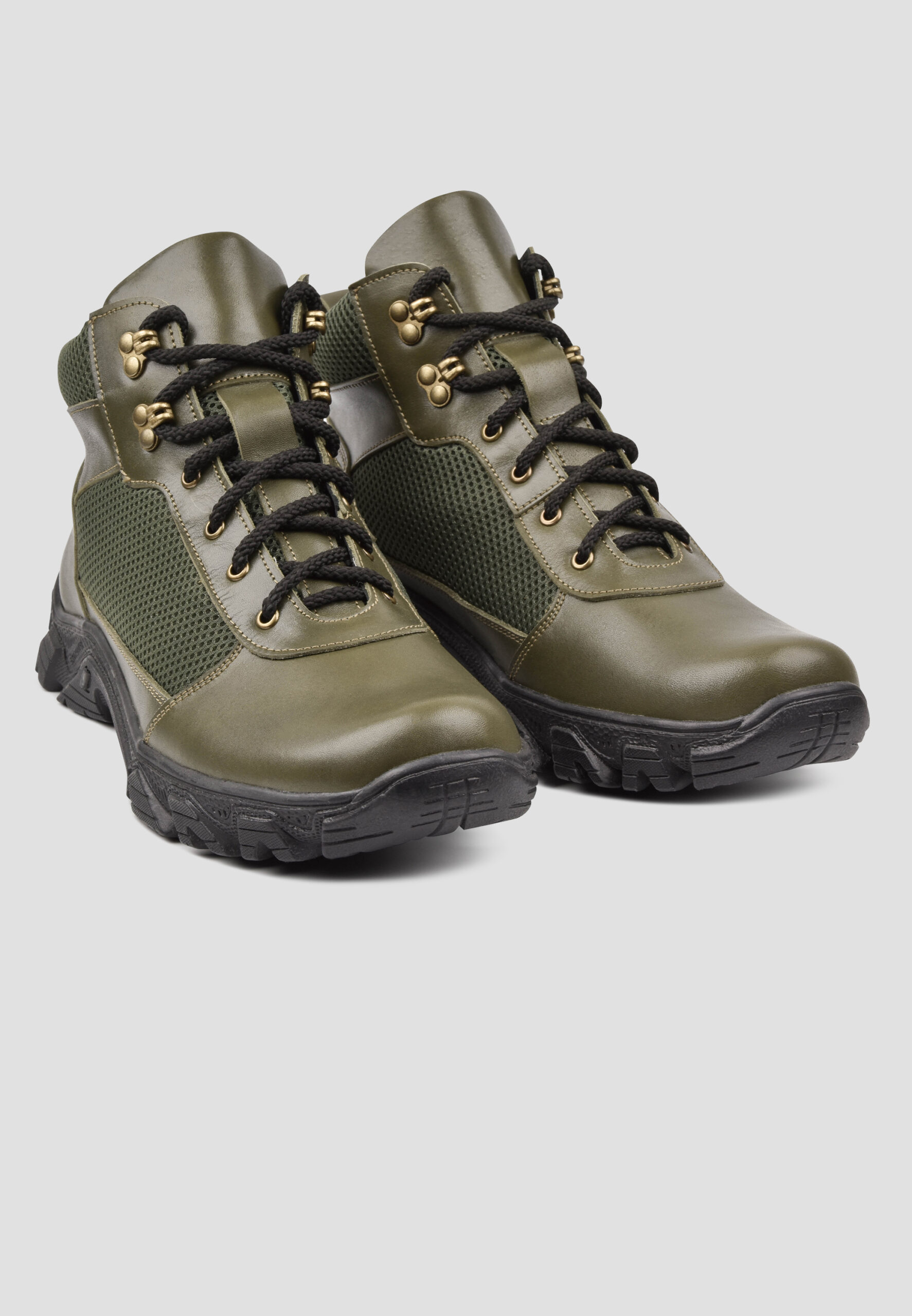 Шкіряні чоботи чоловічі короткі хакі (vm-333H) - Зображення 2