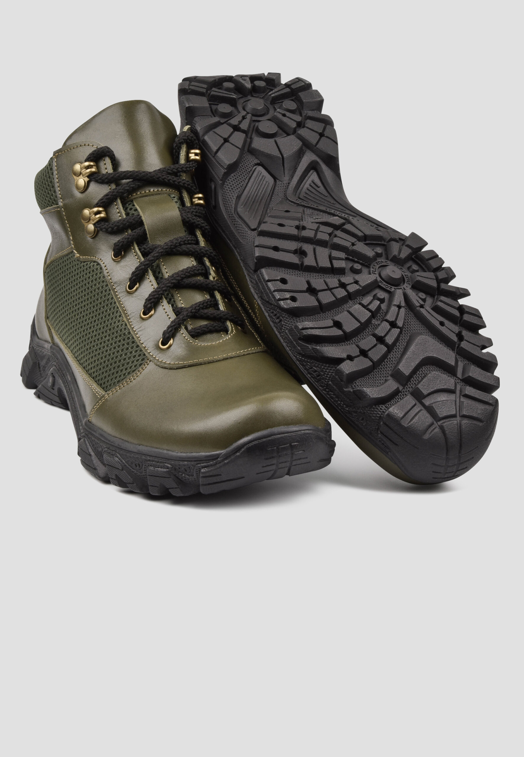 Шкіряні чоботи чоловічі короткі хакі (vm-333H) - Зображення 3