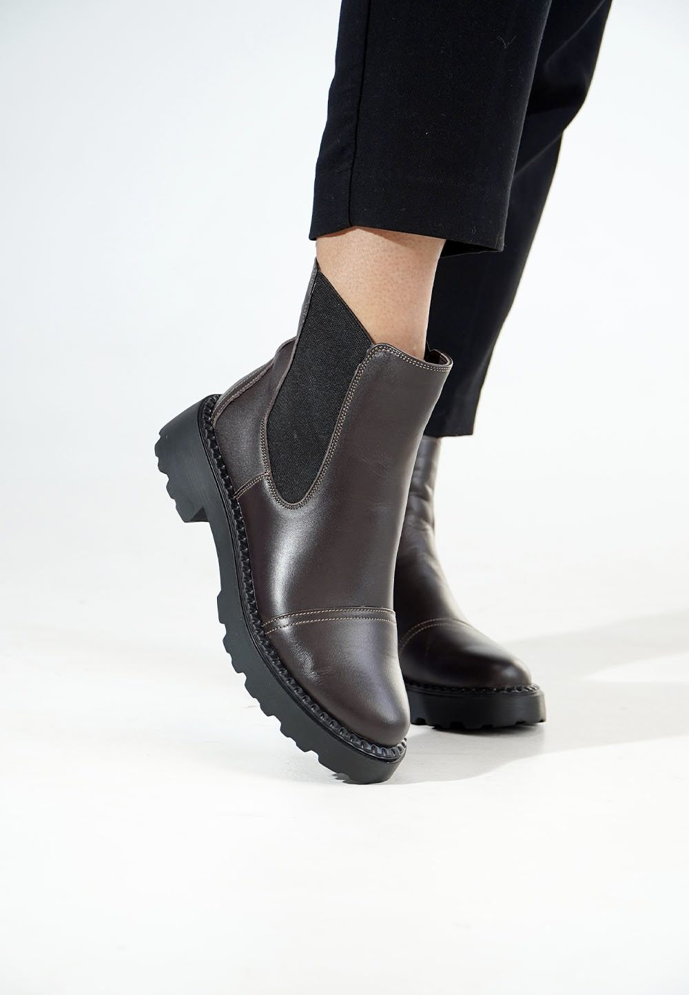 Демісезонні коричневі шкіряні челсі (vm-1018-11k) - Зображення 4