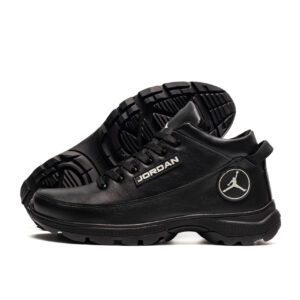 Чоловічі зимові шкіряні черевики DJ Step Black (105ч. бот)