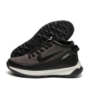 Чоловічі зимові шкіряні черевики Air Max Grey (102ч.сір бот)