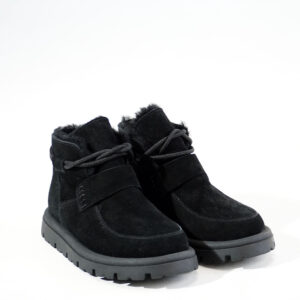 Комфортні чорні анатомічні черевики — натуральна замша (vm-ug-06)