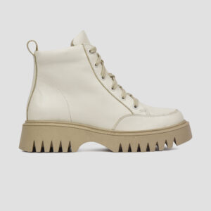 Світлі шкіряні черевики демісезонні на низькому ходу жіночі (vm-astra-50b)