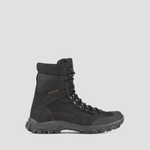 Берці літо з гідрофобного нубуку високі чорні з клапаном (vm-DN-09)