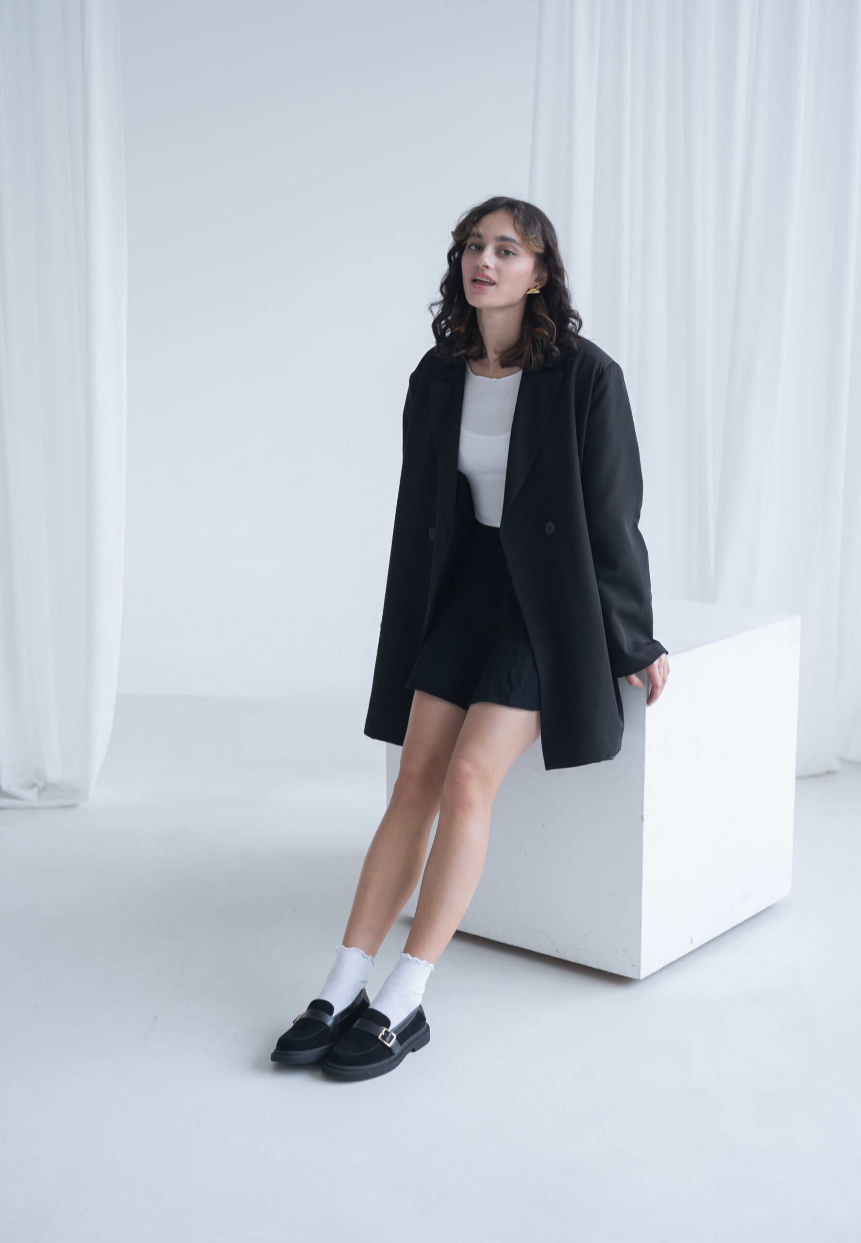 Стильні чорні замшеві туфлі з пряжкою (vm-merry-01ch) - Зображення 6