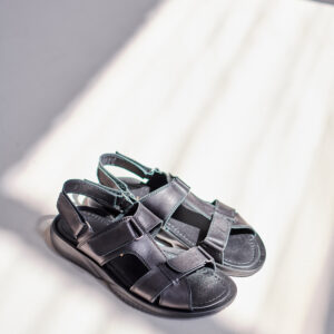 Чоловічі сандалі шкіряні чорні (vm-mag-01ch)