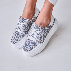 Кеди світлий леопард на білій підошві із натуральної шкіри (vm-lusi-20)