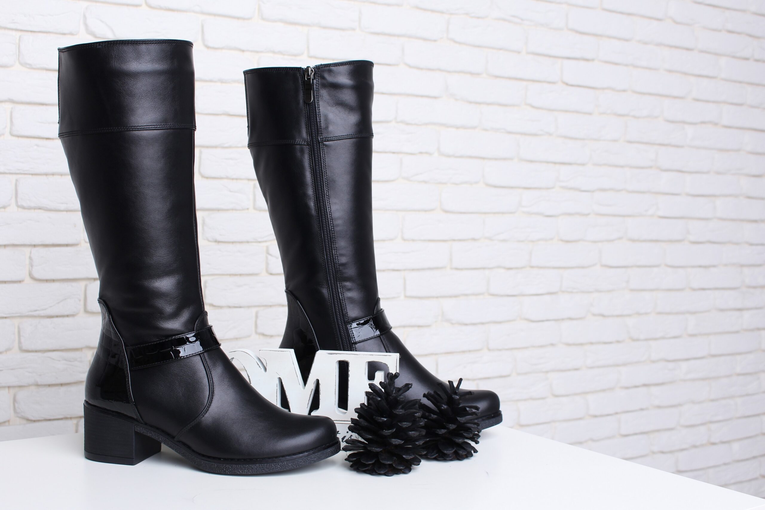 Зимові не високі чоботи на підборах (vm-vlada-08k) - Зображення 4