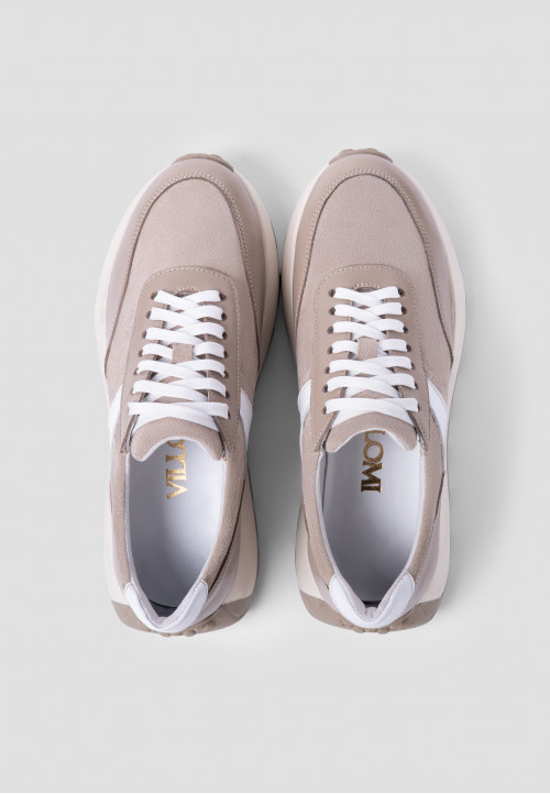 Кросівки жіночі в комбінації шкіри та замші кольору капучино (vm-176-35k) - Зображення 3