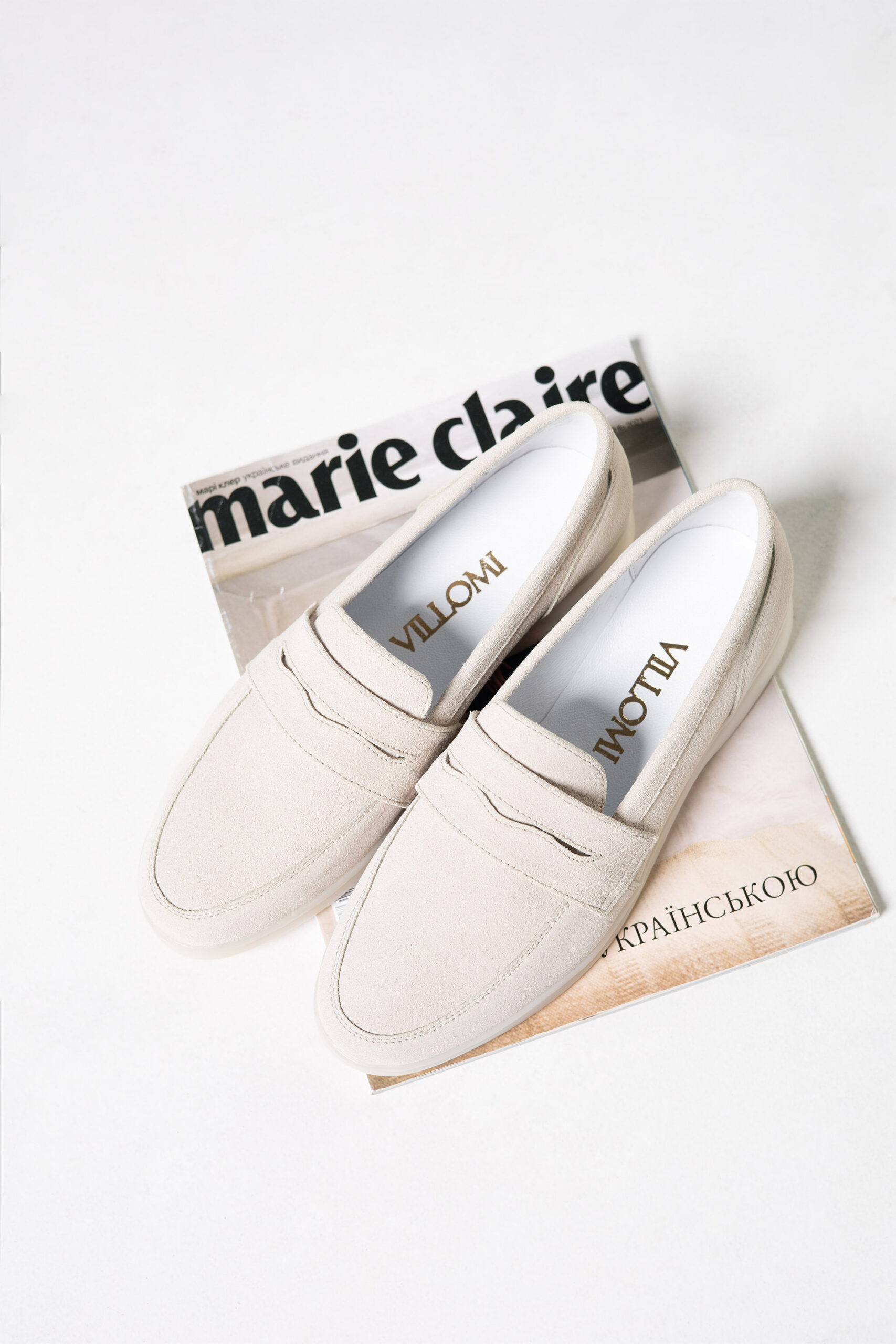 Жіночі світлі замшеві туфлі (vm-1056-06b) - Зображення 2