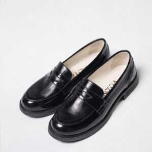 Стильні чорні лакові туфлі (vm-merry-02ch)