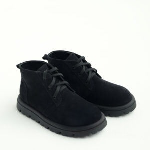 Демі чорні кеди з натуральної замші, широкий носок (vm-ug-05ch)