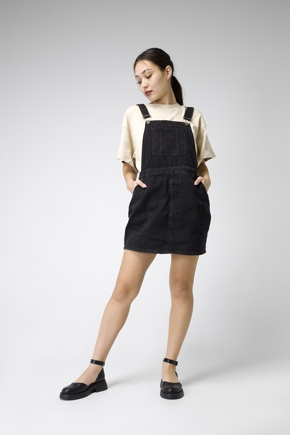 Чорні шкіряні відкриті туфлі (vm-001-11ch) - Зображення 3